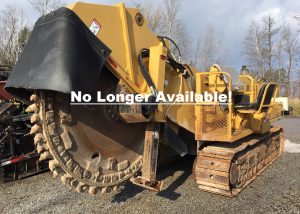 Vermeer Rock Saw Trencher. 1991 T 655 model with 4066 hours. Caterpillar diesel motor. Will trench/cut 4" inches wide and up to 40" inches deep. company maintained. Fresh hydraulic wheel pump and hoses. Recently serviced and ready for work.