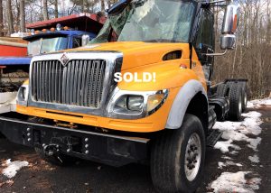 International Cab and Chassis. 2006 International model 7600 SBA 6 x 4. Cummins 330 IXM engine with 400'000 miles. Automatic transmission. Fronts are 18'000 lbs and rears are 46'000 lbs with 525 wheel base. Rubber is 90%. The frame is straight. The truck runs and drives. Needs cab.