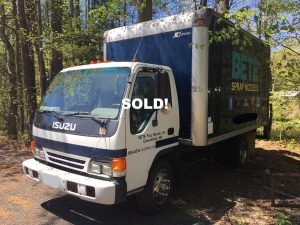 2003 Isuzu Box Truck with an EFI V 8 engine that has only 91'762 miles. The truck starts and runs very well and has had just over $7'000 thousand dollars in item upgrades completed. Items such as new breaks, new torque converter, manifold and a few other items we have papers on. It has an automatic 4 speed transmission, AC, AM/FM radio, decent tires and chrome wheels. The box is 14' 2" long, 8' wide and 7' high on the inside.