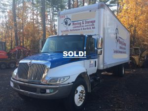 International 4300 Box Truck. 2001 Dura Star dry van box truck with a 7.6 liter diesel engine. Showing 336'820 odometer miles and rebuilt at 260 K miles. It has a 6 speed manual transmission with low. The dry van box is 26 feet long but with a roll up rear door opening and fitted with a Waltco aluminum 4'500 lb. lift gate. The GVWR for this truck is 32'000. Clean well running truck with AC, air ride driver seat, and steering wheel cruse control.