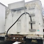 Aluminum end dump trailer for scrapping.