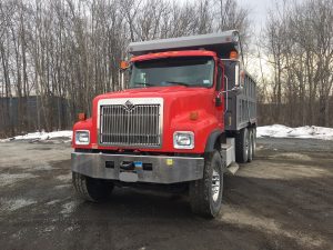 International tri axle dump truck for sale.