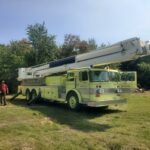 Bucket Boom Truck. 1979 Osh Kosh with low miles of 10,435 and 2126 metered hours. The boom has a 70 foot reach.