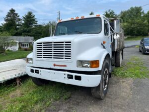 International flatbed work truck for sale.