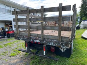International flatbed work truck for sale.