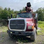 For Sale: 97 Ford L9000 Tri-Axle Log Truck. with a Serco 8000 Loader and Prentice grapple.