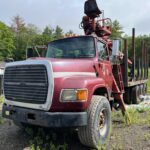 For Sale: 97 Ford L9000 Tri-Axle Log Truck. with a Serco 8000 Loader and Prentice grapple.