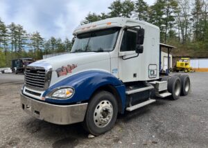 2005 Freightliner Columbia Semi Truck. This truck has a DD14 Detroit Diesel Series 600 engine with broken teeth on the timing gear. It will need a new timing gear and an upper-end rebuild.  It is equipped with an Eaton Fuller 10-speed transmission. Other features include aluminum bud wheels, Tires that are about 80%, New brakes, an engine brake, cruise control, air-ride driver's seat, and heated mirrors.