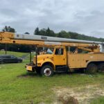 For sale, 2000 International 4900 forestry bucket truck.
