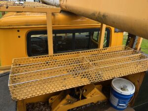 For sale, 2000 International 4900 forestry bucket truck.