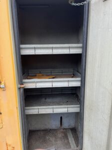 For sale, 2000 International 4900 forestry bucket truck.