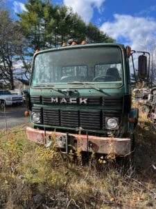 Used Mack Renault cab & chassis truck with a 6 cylinder turbo Mack diesel engine and a 5 speed transmission for sale.