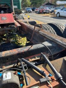 Used Mack Renault cab & chassis truck with a 6 cylinder turbo Mack diesel engine and a 5 speed transmission for sale.