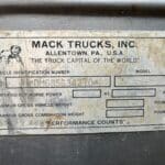 Mack r model truck cab for sale. The truck has a 237 maxidine engine and a 6 speed transmission.