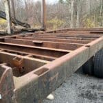 Used 1990 Mack Renault 6 cylinder flatbed work delivery truck for sale.