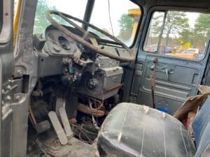 1973 Mack cab, motor, and 6 speed transmission for sale.
