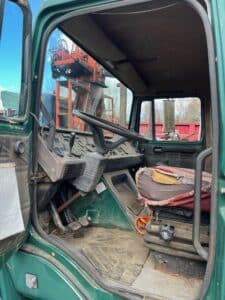 Used 1990 Mack Renault 6 cylinder flatbed work delivery truck for sale.