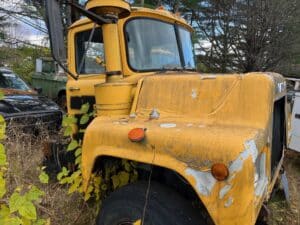 1973 Mack cab, motor, and 6 speed transmission for sale.