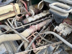 Used 1990 Mack Renault 6 cylinder flatbed work delivery truck for sale.