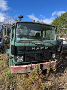 1983 Mack renault cab & chassis with Henderson dump lift for sale near me.