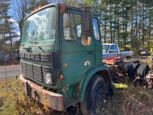 1983 Mack renault cab & chassis with Henderson dump lift for sale near me.