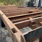 Used 1990 Mack Renault 6 cylinder flatbed work delivery truck for sale.