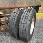 Used 1990 Mack Renault 6 cylinder flatbed work delivery truck for sale.