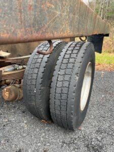 Used 1990 Mack Renault 6 cylinder flatbed work delivery truck for sale.