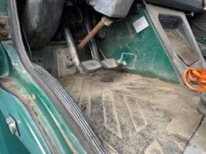 Mack renault steel bed flatbed truck for sale.