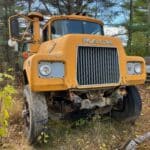 1973 Mack cab & engine cut-off for sale.