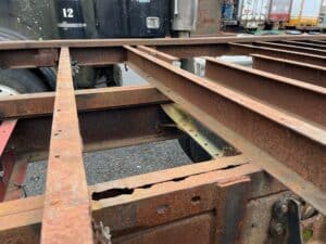 Mack renault steel bed flatbed truck for sale.