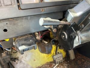 Used International 4700 areal bucket truck. Automatic transmission. Double bucket boom. For sale.