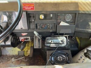 Used International 4700 areal bucket truck. Automatic transmission. Double bucket boom. For sale.