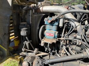 Used International 4700 areal bucket truck. Automatic transmission. Double bucket boom. For sale.