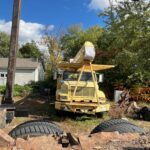 International 4700 bucket truck for sale.