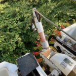 International bucket truck. 167,600 miles. 50-foot boom. Automatic transmission. For sale.