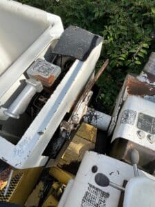 1993 International 4700 bucket truck for sale.