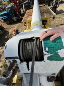 1993 International 4700 bucket truck for sale.